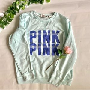 SOLD - PINK Baby Blue Crewneck Sweater (M)
